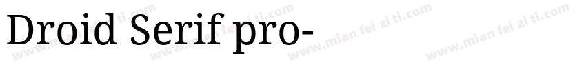 Droid Serif pro字体转换